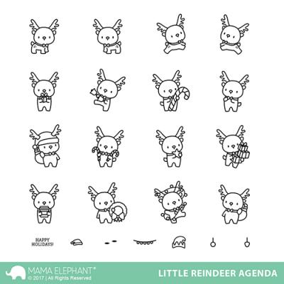 Mama Elephant Clear Stamps - Little Reindeer Agenda
